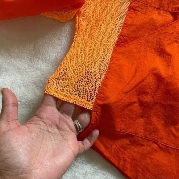 *SOLD* NWOT FP Movement One More Mile Neon Orange Lightweight Jacket Size Small - Picture 8 of 14